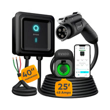 EVIQO Level 2 EV Charger, 48A (50A Max), 240V, Hardwired, J1772 for Non-Tesla EVs
