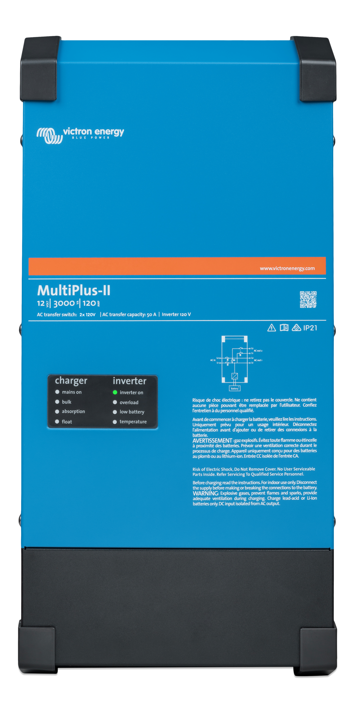 MultiPlus-II 12/3000/120-50 2x120V (UL 458)