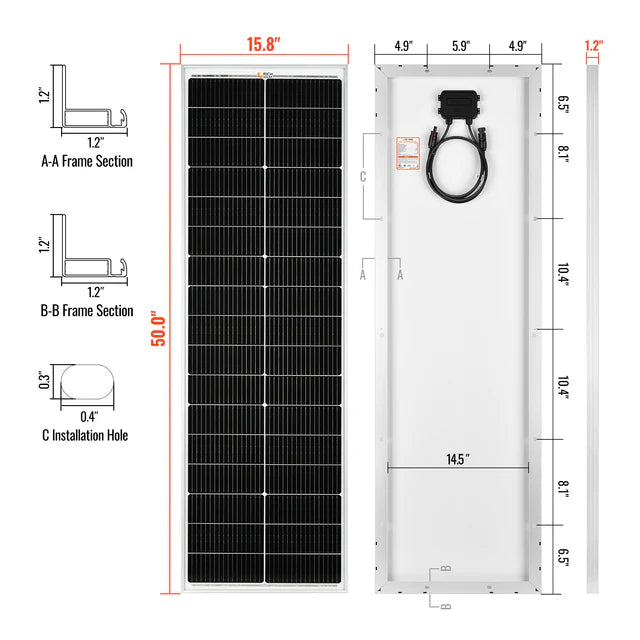 Rich Solar 100W SLIM Solar Panel