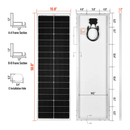Rich Solar 100W SLIM Solar Panel