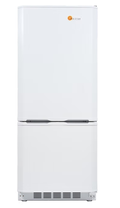 SunStar® Solar DC/AC 10 cu ft. Refrigerator White, Black, Stainless Steel