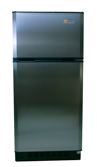 SunStar® Solar DC/AC 16 cu ft. Refrigerator White, Black, Stainless Steel