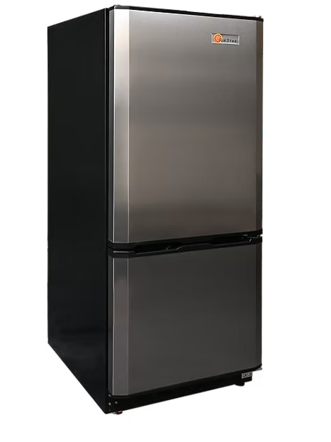 SunStar® Solar DC/AC 10 cu ft. Refrigerator White, Black, Stainless Steel