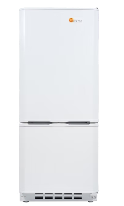SunStar® Solar DC/AC 10 cu ft. Refrigerator White, Black, Stainless Steel