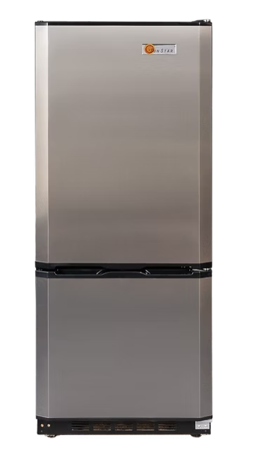 SunStar® Solar DC/AC 10 cu ft. Refrigerator White, Black, Stainless Steel