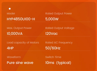SRNE 5000W 48V Single-Phase Off-grid Solar Storage Inverter