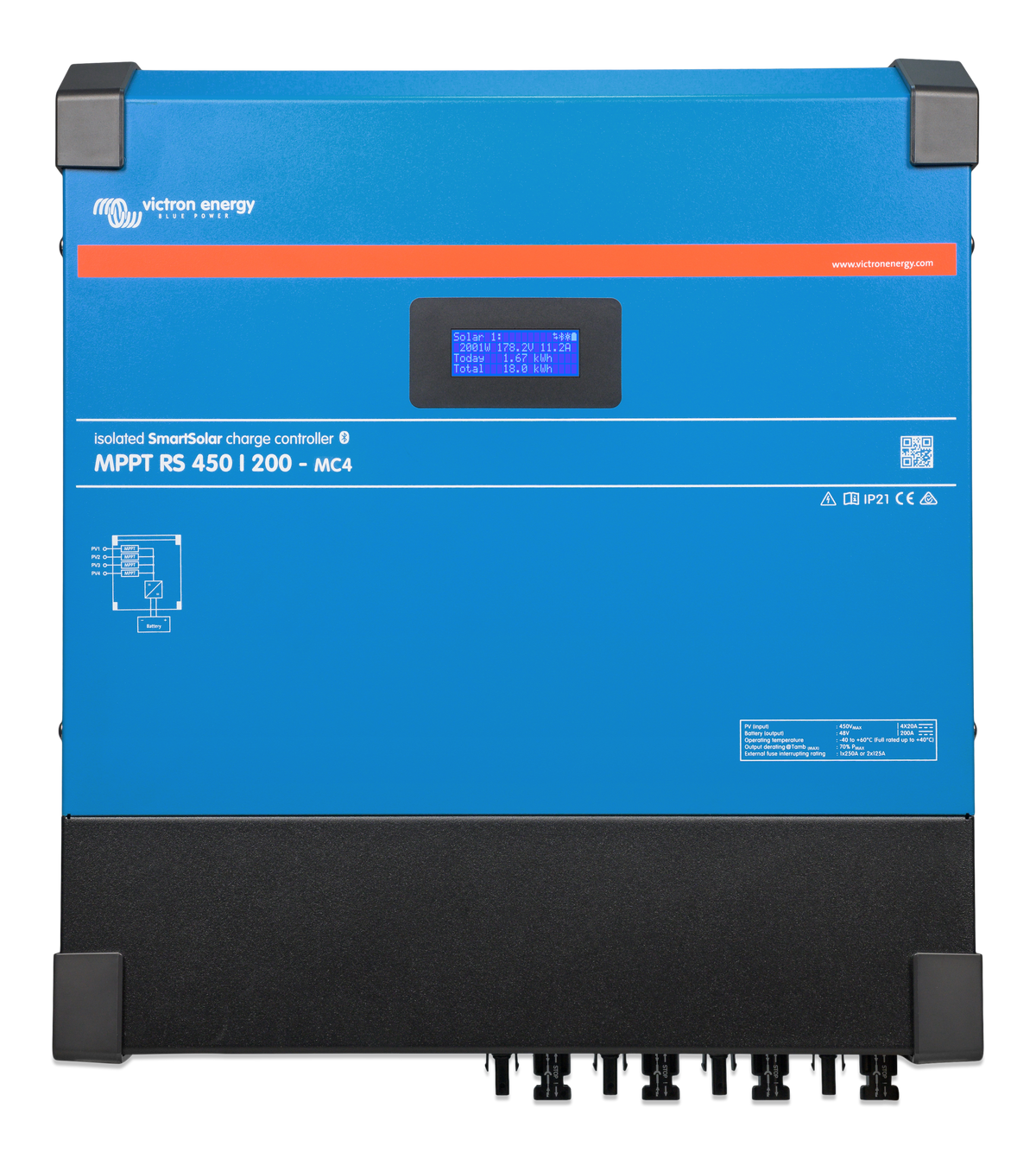Victron SmartSolar MPPT RS 450/200-Tr solar charge controller